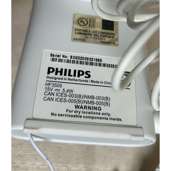 Philips Alarm Clock Wake-Up Radio Light with Sunrise Simulation White HF3505 - Picture 4 of 4